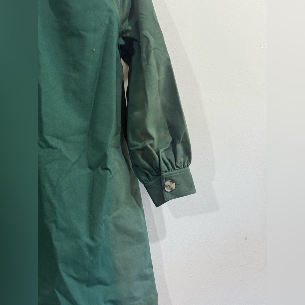 Tuckernuck Emerald Green Button-Front Trench Coat - image 5